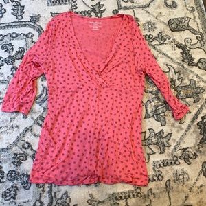Pink & Navy Nursing Top